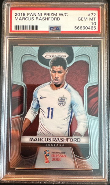 Marcus Rashford 2018 World Cup Prizm PSA 10