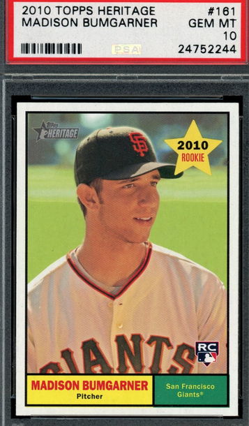2010 Topps Heritage #161  Madison Bumgarner  RC  PSA 10  Giants