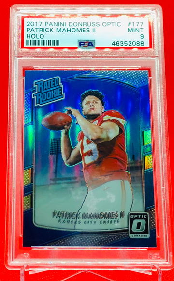 Patrick Mahomes II Optic Rated Rookie RC Holo PSA 9