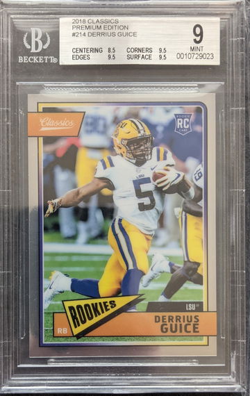Derrius Guice 2018 Classics Premium Edition