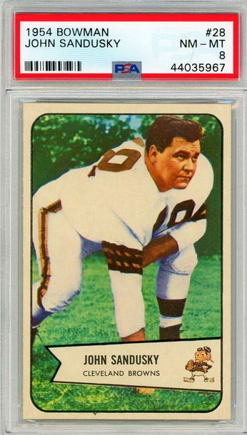 1954 Bowman John Sandusky #28 PSA 8 P1330