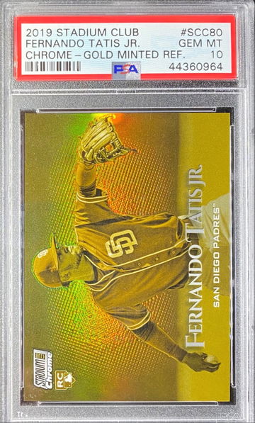 2019 Stadium Club Fernando Tatis Jr Gold Minted Refractor Rc PSA 10 ( RARE - Pop 12) 