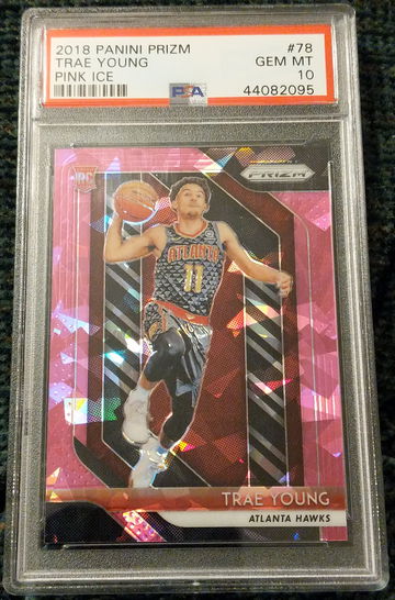 Trae Young 2018 prizm pink ice rookie PSA 10