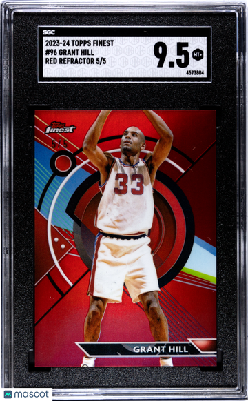 2023 Topps Finest Grant Hill #96 Red Refractor SGC 9.5