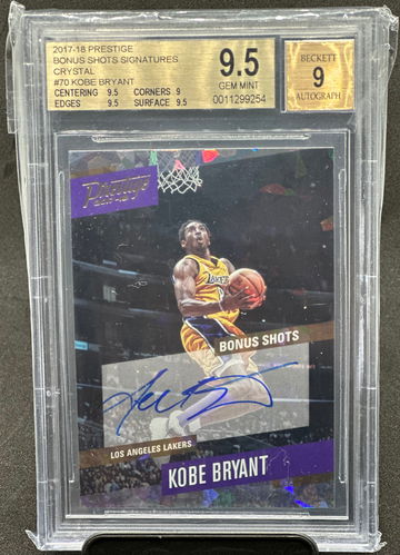 2017-18 Prestige Bonus Shots Signatures Crystal Kobe Bryant Auto
