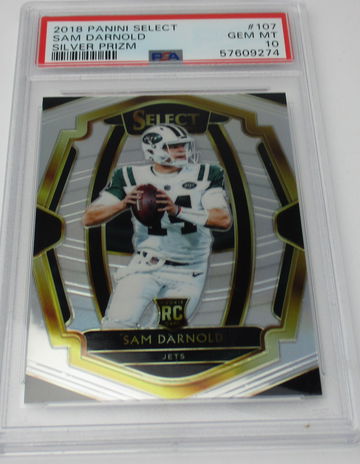 2018 Sam Darnold Silver Prizm Select PSA 10