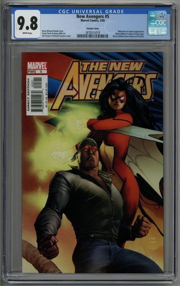 New Avengers 5 Variant CGC 9.8 Wolverine & Black Widow II appearance