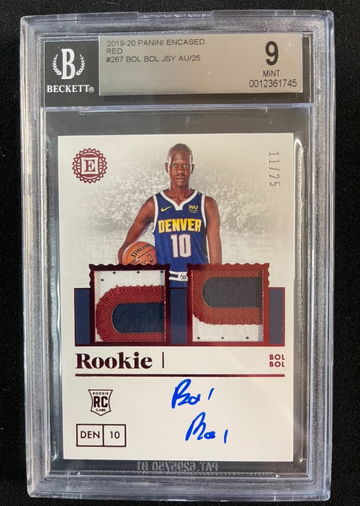 Bol Bol 2019 Panini Encased RED #d 11/25