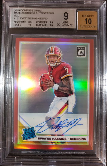 2019 Optic Rated Rookie Autographs Red Dwayne Haskins