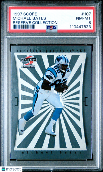 1997 Score Michael Bates #107 Reserve Collection PSA 8