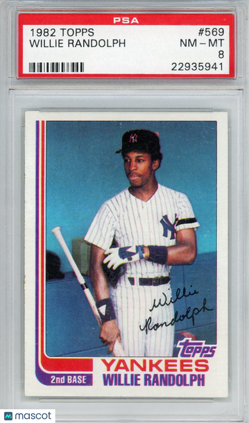 1982 Topps Willie Randolph #569 PSA 8