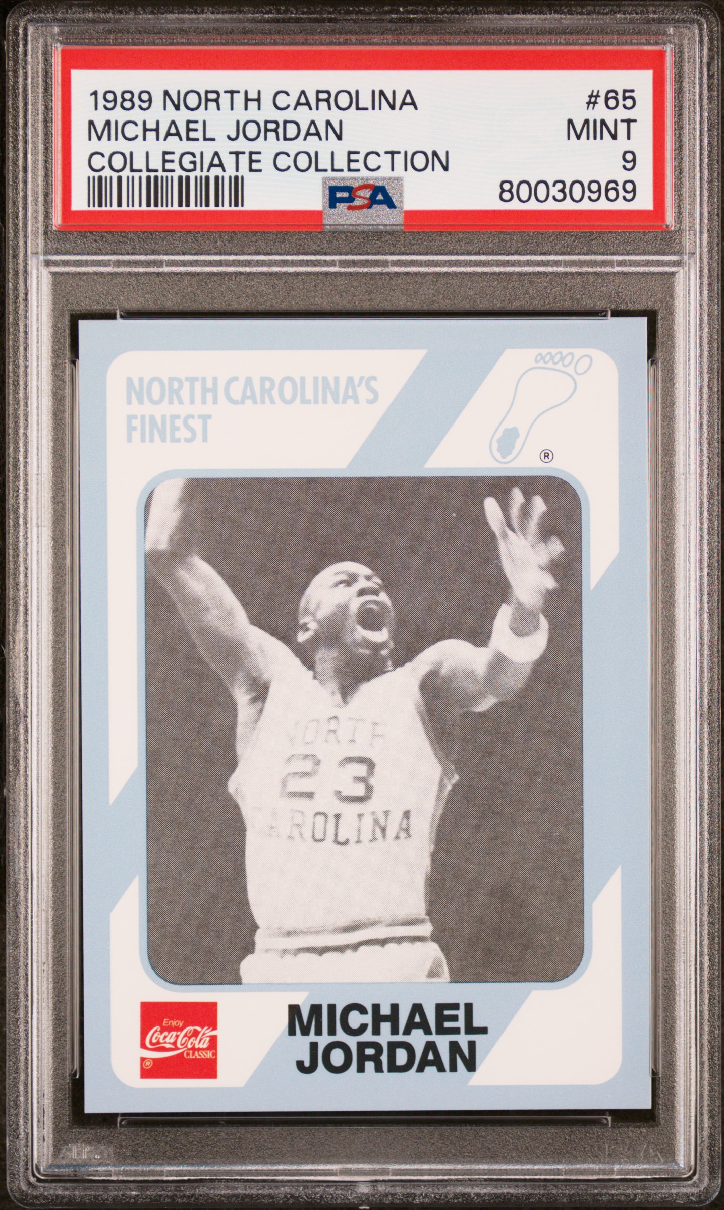1989 Collegiate Collection North Carolina #65 Michael Jordan PSA 9