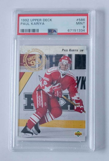 Paul Kariya 1992 Upper Deck Rookie PSA 9 #586