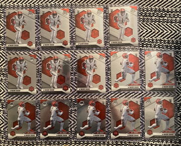 2021 JA'MARR CHASE MOSAIC LOT (14) RC ‘s with (7) DEBUT + (7) Base Rcs 