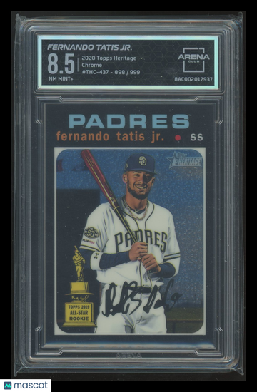 2016 Topps Heritage Chrome Fernando Tatis Jr. #THC-437 /999 Topps 2019 All-Star Rookie Cup Arena Club 8.5