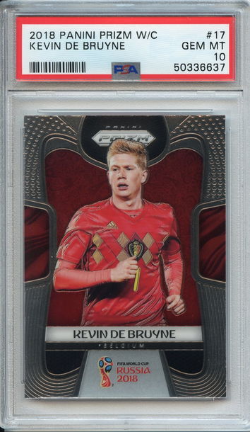 Kevin De Bruyne 2018 Prizm World Cup PSA 10 NEP