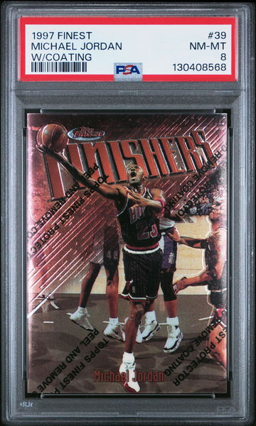 1997 Finest With Coating Michael Jordan #39 PSA 8