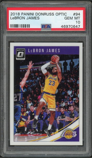 2018 Panini Donruss Optic #94 LeBron James PSA 10