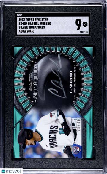 2023 Topps Five Star Gabriel Moreno #SS-GM Silver Sigs. Aqua SGC 9