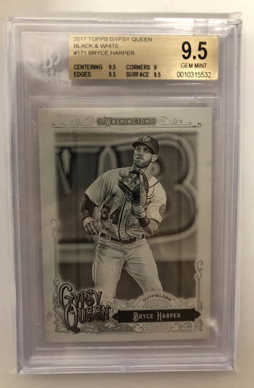 2017 Topps Gypsy Queen Black and White 24/50 Bryce Harper
