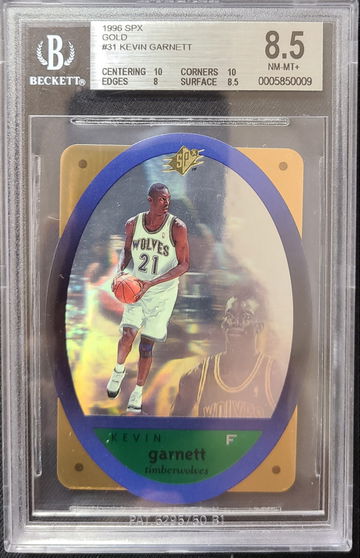 Kevin Garnett 1996 SPX Gold #31 BGS 8.5 RC Rookie Card