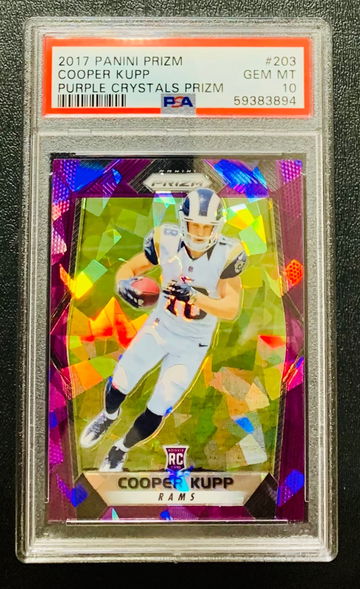 2017 Panini Prizm Cooper Kupp Purple Crystals Prizm RC /75 PSA 10 POP 11