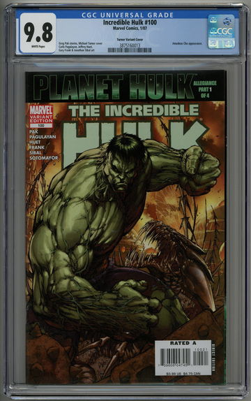 Incredible Hulk 100 CGC 9.8 Turner Variant