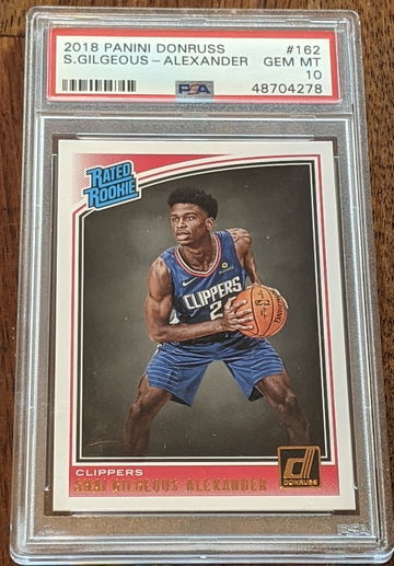 2018 Donruss Shai Gilgeous-Alexander Rated Rookie PSA 10