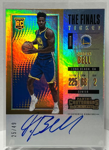 2017-18 Panini Contenders Finals Ticket Jordan Bell RC Auto /49