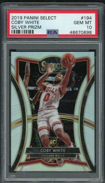 2019 Panini Select Silver Prizm Coby White #194 PSA 10 RC