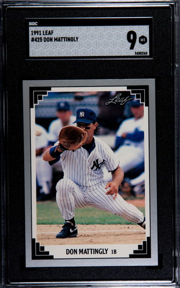 1991 Leaf #425 Don Mattingly SGC 9 MINT