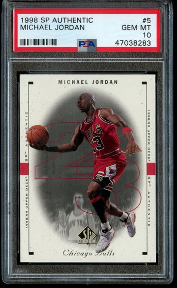 1998 SP Authentic Michael Jordan PSA 10 Gem Mint #5