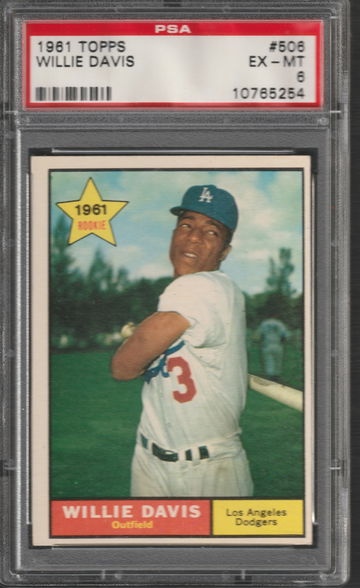 1961 Topps #506 Willie Davis, PSA 6