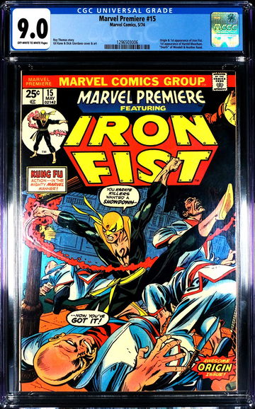 Marvel Premiere #15 🔥 Origin & 1st appearance IRON FIST (Danny Rand) 🔥 CGC 9.0