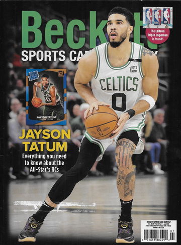 Beckett Sports Card Monthly Price Guide Magazine July 2022 Jayson Tatum Boston Celtics