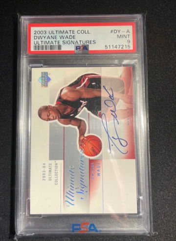 PSA 9 - DWYANE WADE 2003-04 Ultimate Collection Ultimate Signatures 