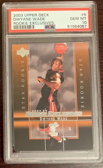 2003 Upper Deck Dwyane Wade Rookie Exclusives #5 PSA 10