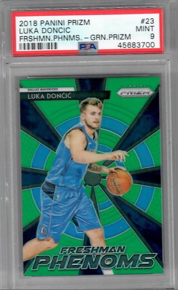 2018 Panini Prizm Freshman Phenoms 23 Luka Doncic Green Prizm