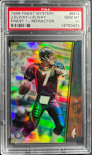 1998 Topps Finest John Elway Mystery Finest Refractor PSA 10