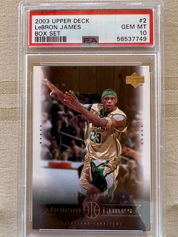 2003 LeBron James Upper Deck Box Set #2 PSA 10 Cavs Lakers LOW POP