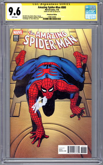 AMAZING SPIDER-MAN #800 CGC-SS 9.6 SIGNED BY STAN LEE STEVE DITKO VARIANT CVR 2018