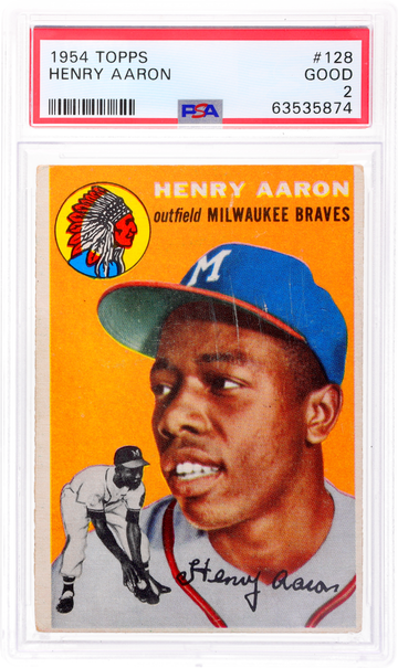 1954 Topps Hank Aaron #128 PSA 2