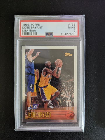 1996 Topps #138 NBA 50th KOBE BRYANT PSA9