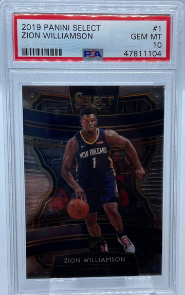 2019 Panini Select Zion Williamson PSA 10 GEM MINT