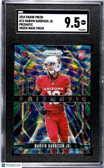 2024 Panini Prizm Marvin Harrison JR. #12 Prizmatic Green Wave SGC 9.5