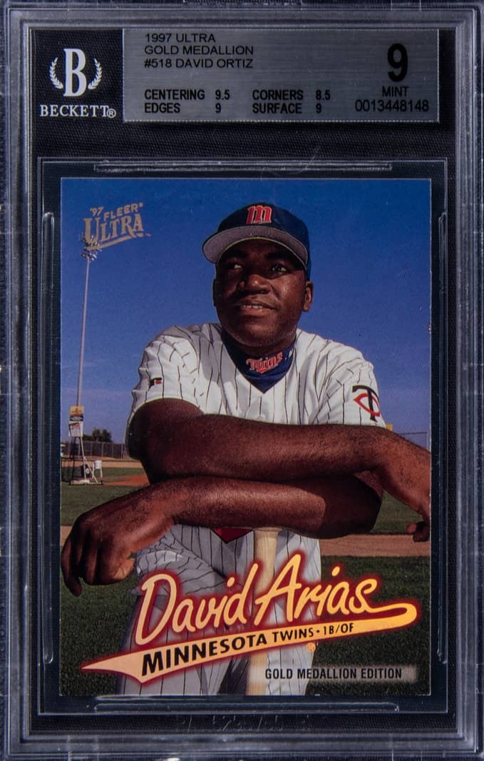 Big Papi David Ortiz Fleer 1997 Ultra Gold Medallion #G518 Sox HOF RC BGS 9