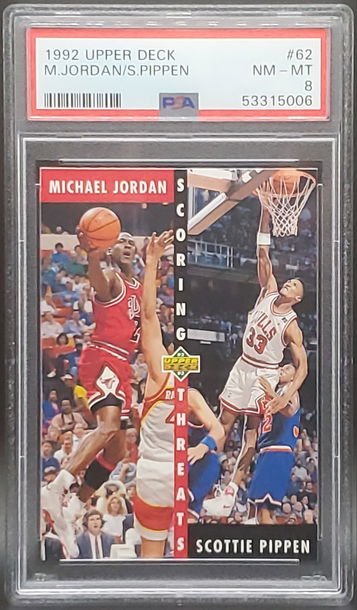1992-93 Upper Deck #62 Michael Jordan / Scottie Pippen PSA 8 NM-MT