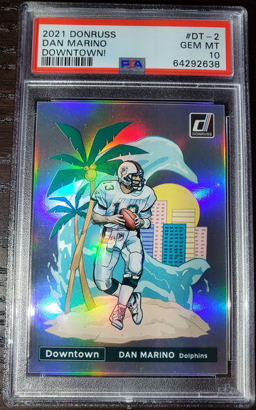 2021 Donruss Dan Marino Downtown PSA 10 Gem Mint Dolphins
