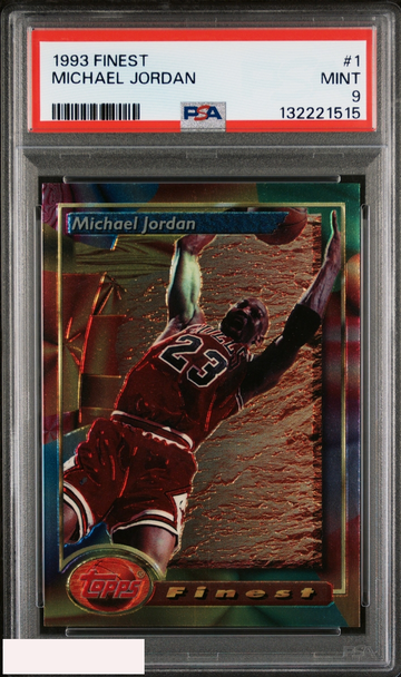 1993 FINEST MICHAEL JORDAN #1 CHICAGO BULLS HOF PSA 9 MINT