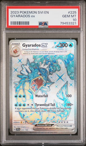 2023 POKEMON SVI EN SCARLET & VIOLET GYARADOS EX #225 PSA 10